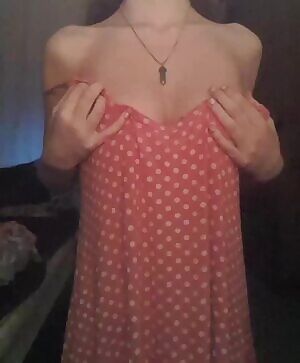 Her frame only accentuates her breasts