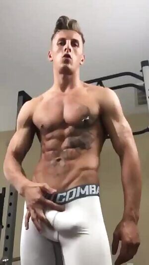 Playing with his bulge