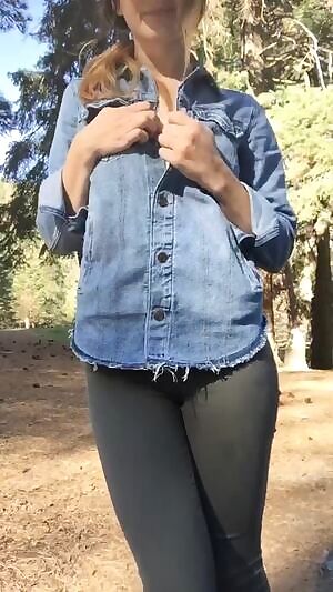 I I'm out in the woods, my tits may as well be too