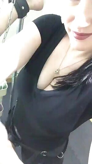 Pegging her tied up slave