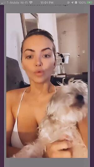 Tits and her dog