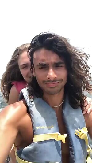 Enjoying vacation with her boyfriend