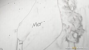 MILF Mercedes Carrera gets a huge cumshots in her opened mouth