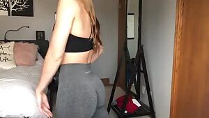 Cute youtuber shows off