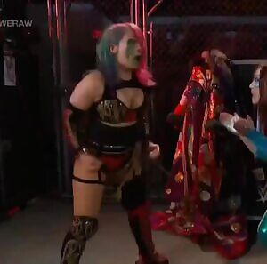 Asuka warming up