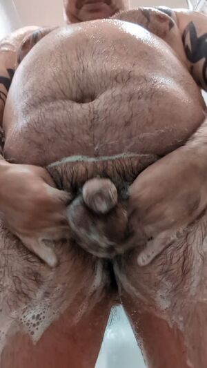 Beautiful Balls Shower Thick Cock Uncut