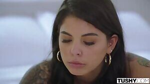 Putting on a show for her husband