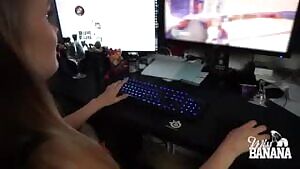Horny gamer girl rides dildo GIF by Porner.TV