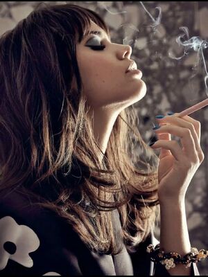 Makeup Fetish Brunette Celebrity Smoking Vampire