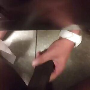 Big dick under stall