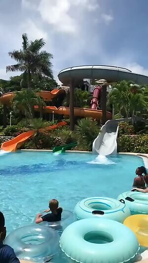 When you're black so you can't swim, but still want to use the waterslide