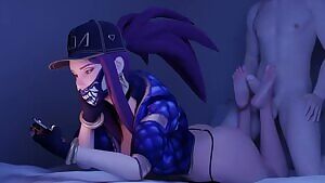 Bored Akali footjob