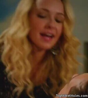 beautiful blonde in bra