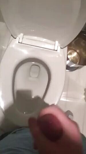 Shooting pretty far in a bathroom