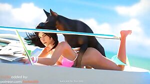 Lara enjoys her time off with her pets