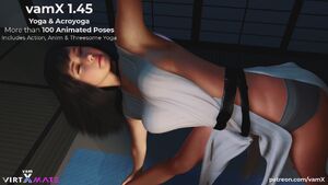 vamX 1.45 - *116* Yoga, Acroyoga & AcroSex Animated Threesome Poses