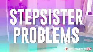 horny brother and his hot teen stepsister get bored watching the TV and fuck while clueless mom irons in the other room