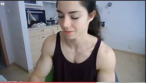 her beautiful white skin & raven black hair.