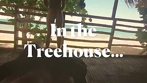 Amateur Double Cumshot in Treehouse - LEOLULU