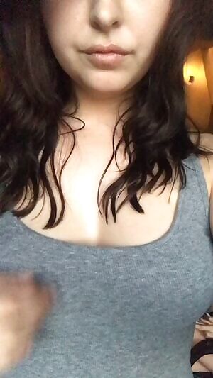 Not wearing a bra.