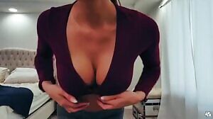 Hot Chick In Tights And Glasses Strips And Masturbates With Dildo