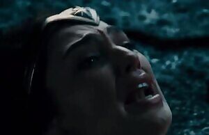 Wonder Woman reaction when she experiences rough anal for the first time