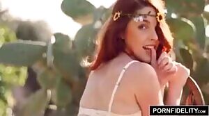 Naughty Redhead Fingered and Hard Fucked