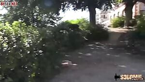 Anal sex arouses brunette and her two insatiable lovers