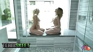 Shower kiss.