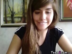 Cute Teen alone in home - masturbates in front the webcam