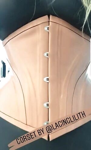 Pink rubber corset