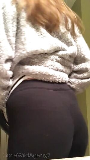 Who doesn’t love when panties show through leggings? Or better yet, when you get to see what’s underneath... :p