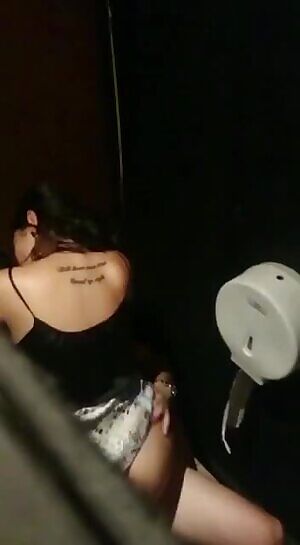 Caught fucking in the womens bathroom