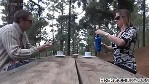 amateur preggo slut outdoor lactating