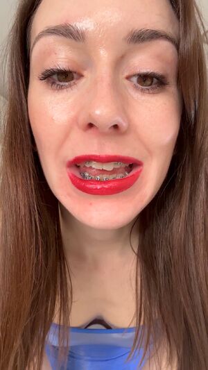 British Babes Braces Brunette