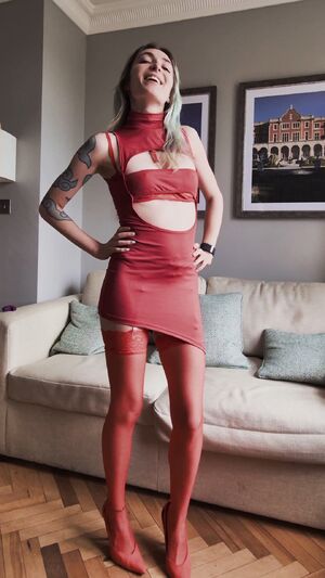 British Babes Dress OnlyFans Stockings Suspenders