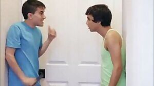 Ebony Mom fucks son and his friend