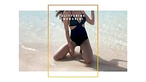 Park Jeong Yoon - 190203 - Glittering Monokini GIF