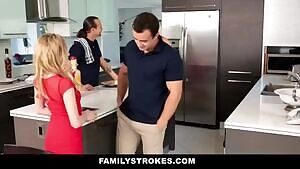 Stepsister and brother can't keep their hands off each other