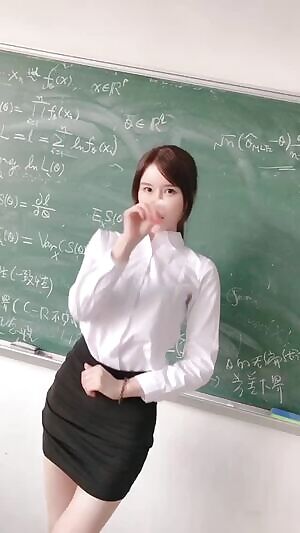 asian girls are not just incredibly sexy, but also smart. Look at all the math on that blackboard lol!
