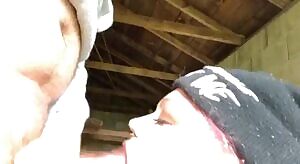 Smacking her lips with my cock