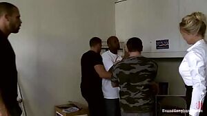 Clothes ripped apart and boobs manhandled