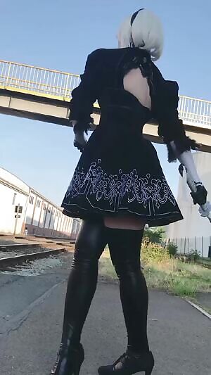 Cosplay Upskirt gif~