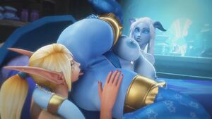 Lesbian Hentai 3D Asslicking Blue Rimming