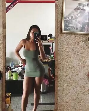 Short Dress, Butt Cheek Peek