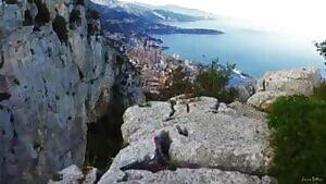 Hot fucking on a deserted mountainside - 4K Public