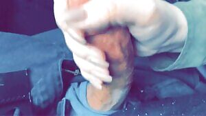 Stroking A Hard Cock In Public