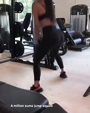 Some clips of her working out
