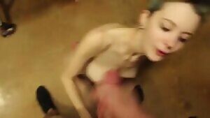 Short haired cumslut