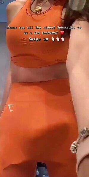 TS Candice yoga pants cock flex